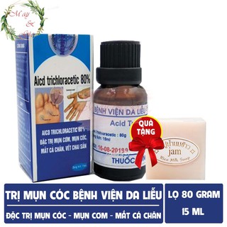 Acid trichloracetic 80% mụn cơm mụn cóc mắc cá chân chai sần