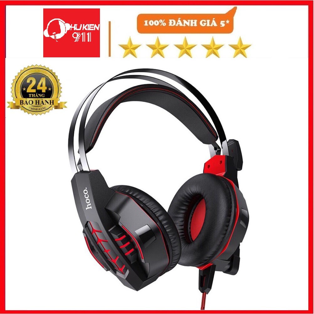 Tai nghe chụp tai gaming chính hãng cho điện thoại máy tính Hoco W102 - Bảo hành 12 tháng