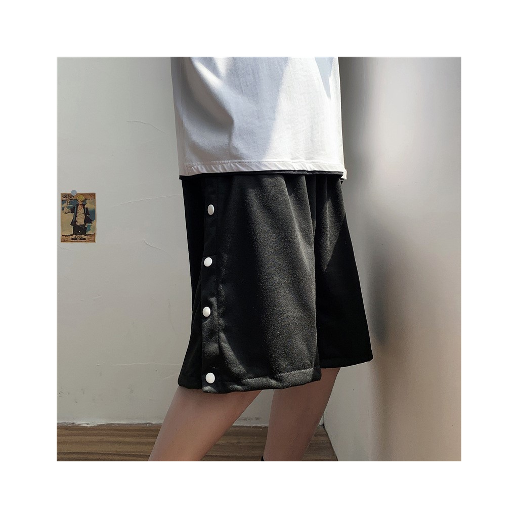 Quần short nam cúc 2 bên- xu hướng thời trang unisex mùa hè 2021QS310