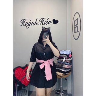 ❤️ BIGSIZE ❤️ ĐẦM VEST NƠ HỒNG 60-95KG