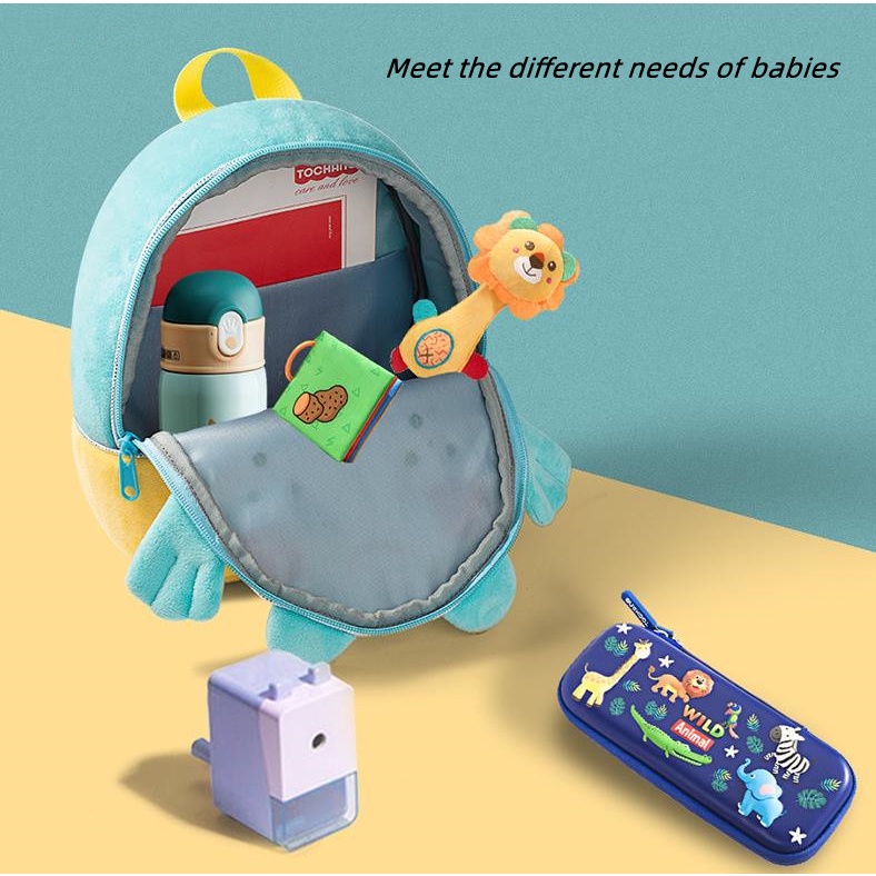 Ba Lô Đeo Vai mini Bằng Vải Bông Siêu Nhẹ Chống Mài Mòn In Hình Kỳ Lân Dễ Thương Thời Trang Hàn Quốc Cho Bé 1-6 Tuổi