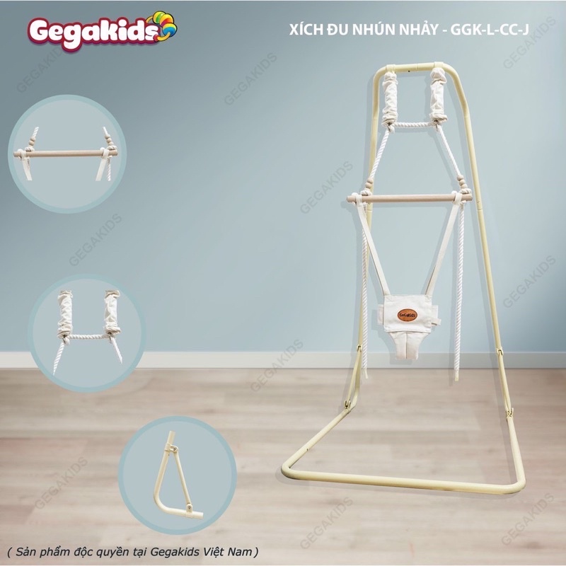 Xích đu nhún nhảy cho Bé - GEGAKIDS JUMPER  - Khung L chuẩn kiểu dáng Châu Âu