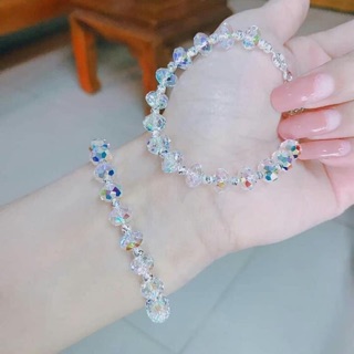 Vòng tay đá pha Lê hàng nhân tạo 8 li và 6 li