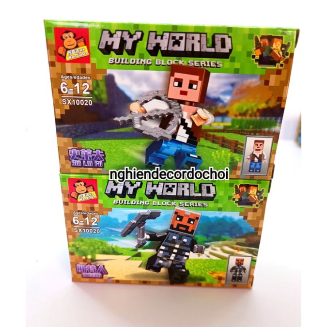 Lego miniworld, bộ 10 hộp lego. Cam kết đẹp như ảnh. Mini world