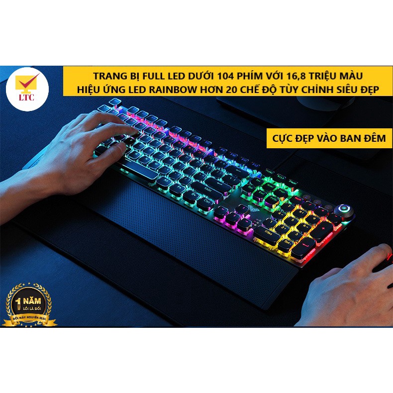 Bộ Bàn Phím Cơ Máy Tính Gaming Full LED 20 Chế Độ Rainbow FZ508 Và Chuột V5 Hỗ Trợ Chơi Game Chuyên Nghiệp Cho Laptop,Pc