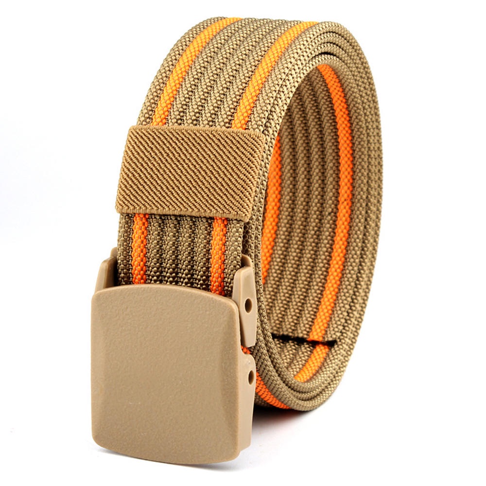 Thắt Lưng Vải Canvas Nylon Chống Ánh Kim Loại Đa Năng Phong Cách Quân Đội Cho Nam