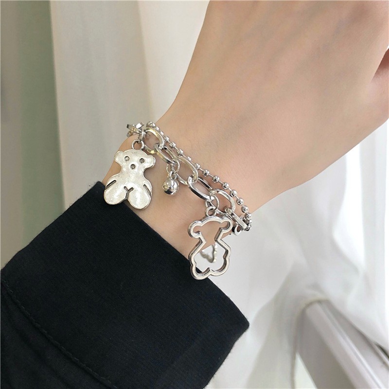 Vòng tay nhiều lớp gấu bông xinh xinh VT46