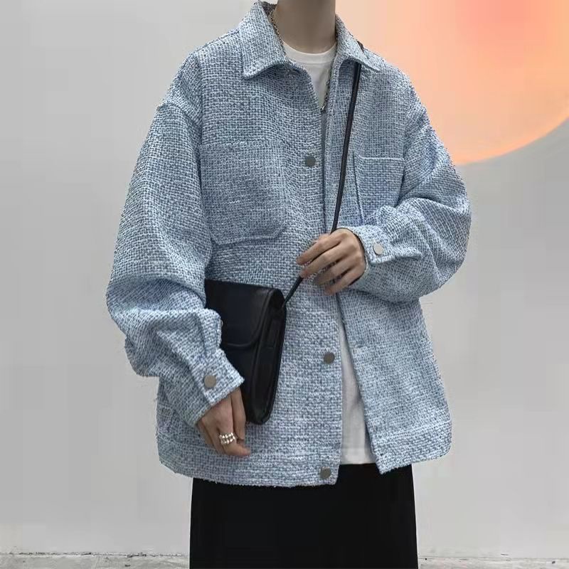 Áo Khoác Dáng Rộng Dài Tay Phong Cách Retro Giản Dị Dành Cho Nam
