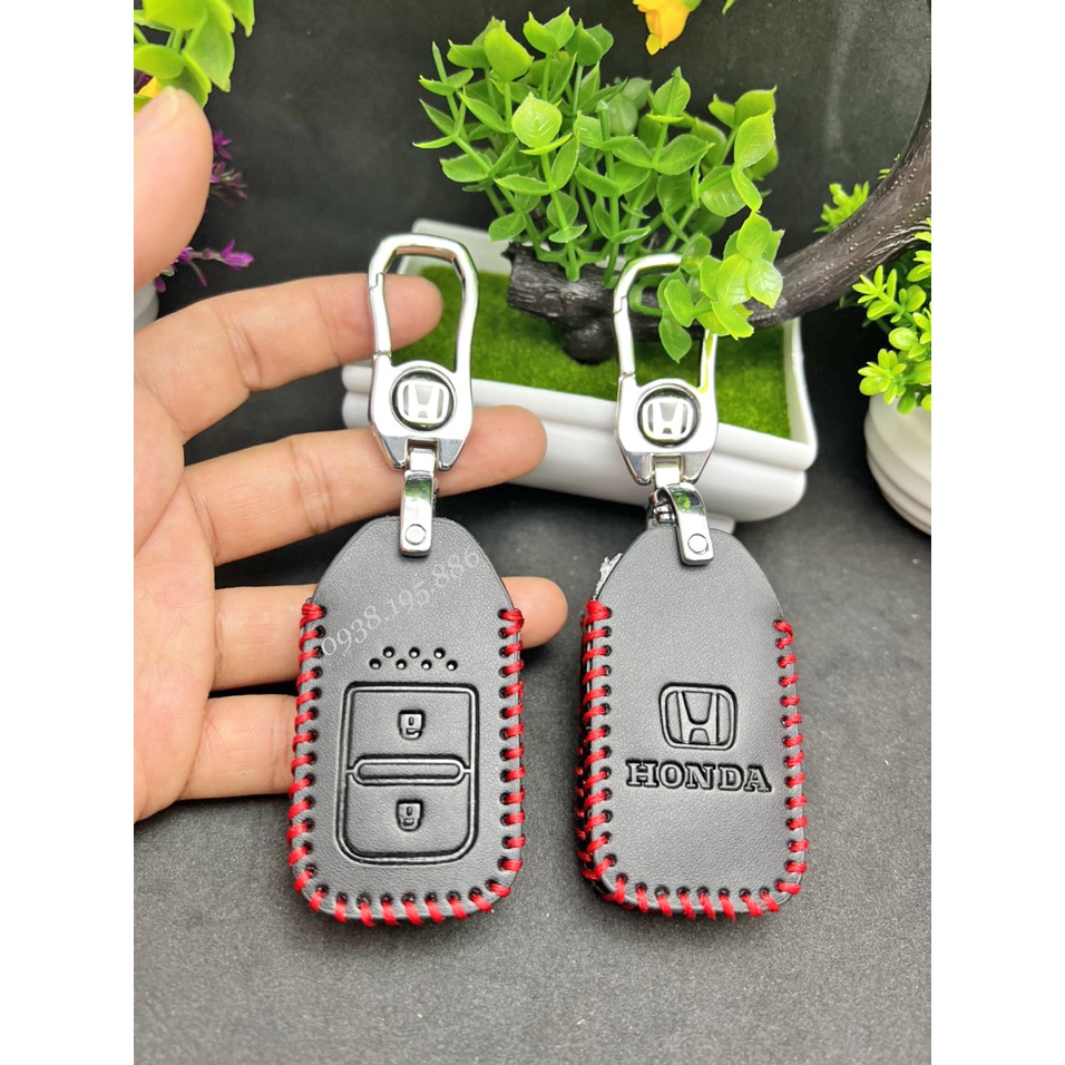 Bao da chìa khóa HONDA 2 NÚT thông minh xe ô tô Honda City, CRV 2 nút