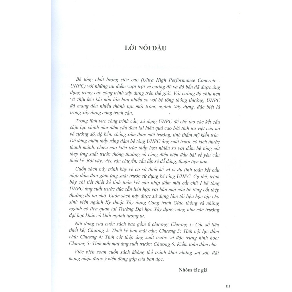 Sách - Cơ Sở Thiết Kế Và Ví Dụ Tính Toán - Kết Cấu Nhịp Cầu Dầm Đơn Giản Ứng Suất Trước - Sử Dụng Bê Tông UHPC
