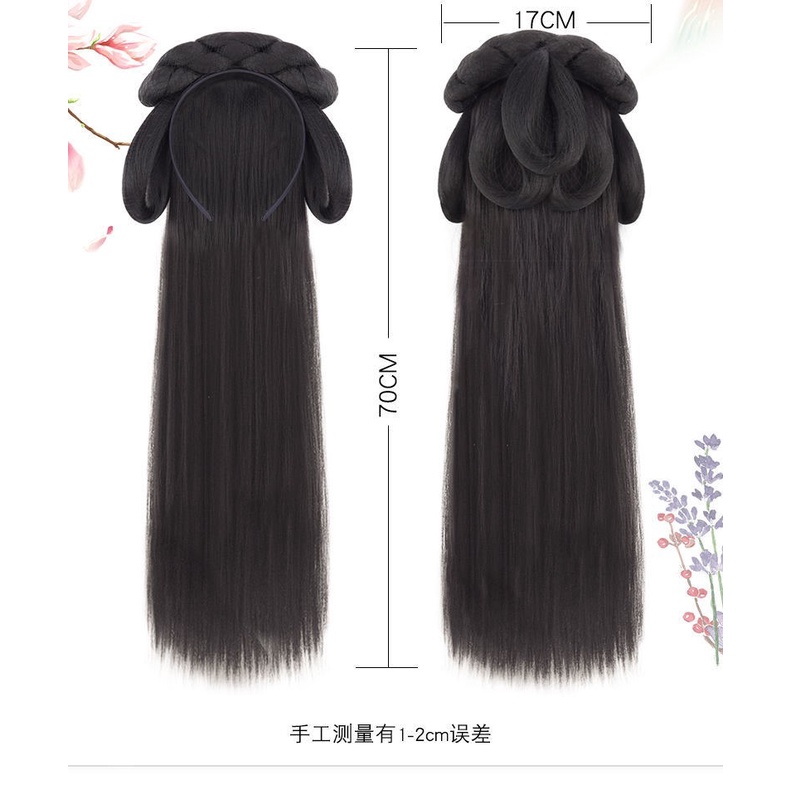 Set búi tóc giả búi cài tóc giả cổ trang tiện lợi