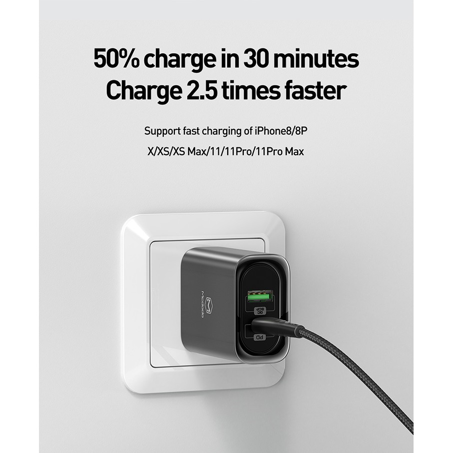 MCDODO 30W USB C PD Fast Charger multi-function Adapter