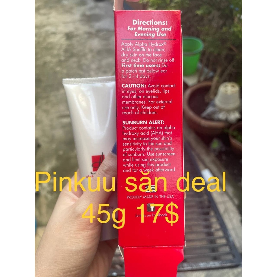 Tẩy da chết hóa học Alpha Hydrox AHA soufflé 12% Glycolic Aha 17$ | BigBuy360 - bigbuy360.vn