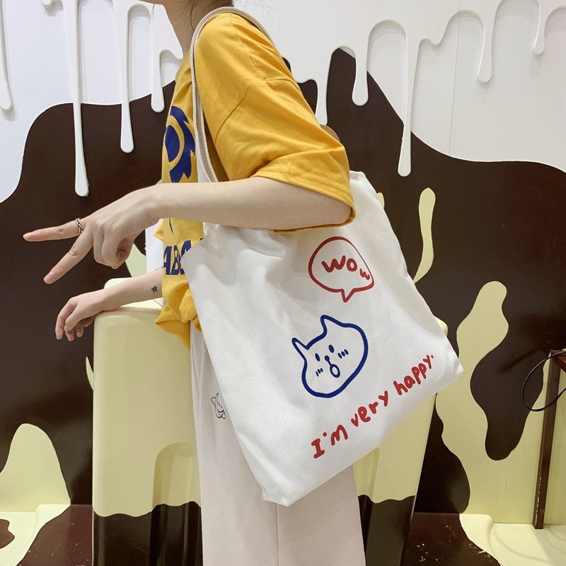 Túi Vải Cầm Tay Cỡ Lớn Kiểu Nhật Bản Dễ Thương Cho Học Sinh