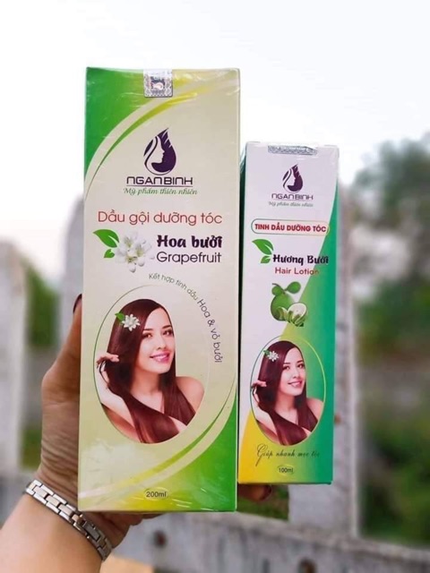 (Ngân Bình)Tinh dầu bưởi, Dầu gội bưởi, dầu xả sữa dừa chính hàng công ty mỹ phẩm Ngân Bình ( Có tem điện tử ) | BigBuy360 - bigbuy360.vn