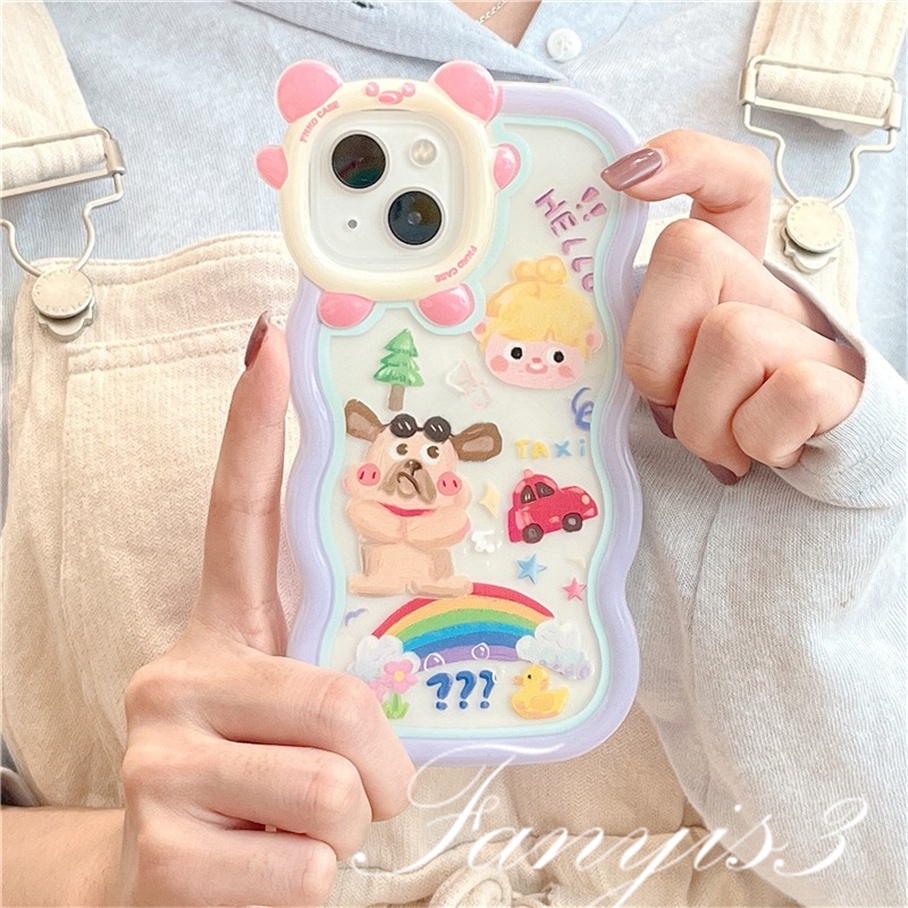 Ốp Điện Thoại TPU Mềm Họa Tiết Hoạt Hình Cho iPhone 14 13 12 11 Pro Max X XR Xs Max 8 7 6 6s Plus SE 2020