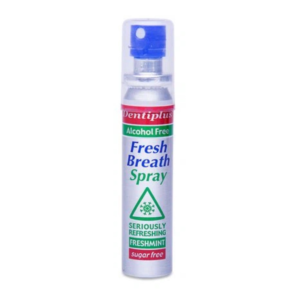 Xịt thơm miệng Dentiplus Alcohol Free Breath Spray (Chai 25ml)hiệu quả gấp đôi giúp làm sạch và thơm miệng