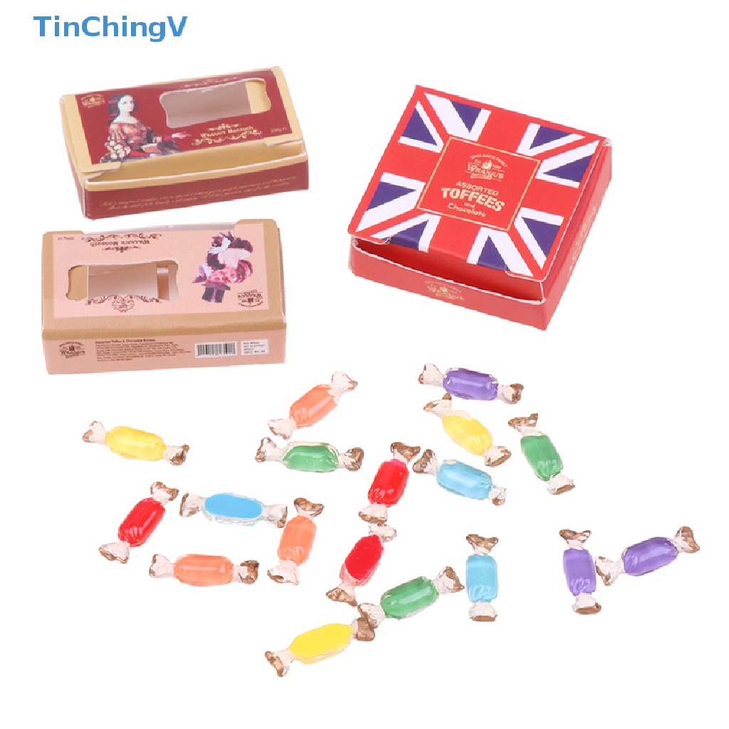 [TinChingV] Bộ 3 Hộp Kẹo Toffee Lindt Thu Nhỏ 1: 12 Trang Trí Nhà Búp Bê DIY