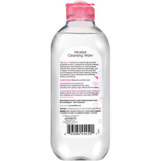 Nước tẩy trang Garnier màu hồng 200ml - dành cho da nhạy cảm