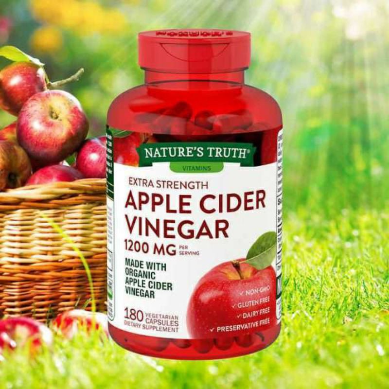[Date 2025]Viên giấm táo giảm cân, mỡ thừa Apple Cider Vinegar 1200mg 180 viên