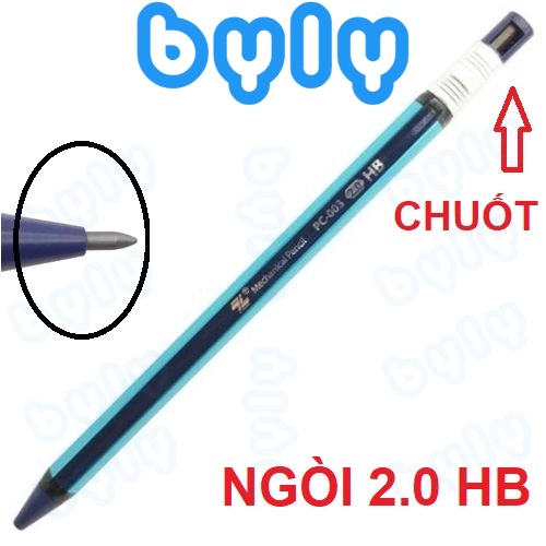 [Ship hỏa tốc] Bút chì bấm ngòi lớn 2.0mm 𝑻𝒉𝒊𝒆̂𝒏 𝑳𝒐𝒏𝒈 | PC-022 - PC-023 - PC-003 - ByLy Store