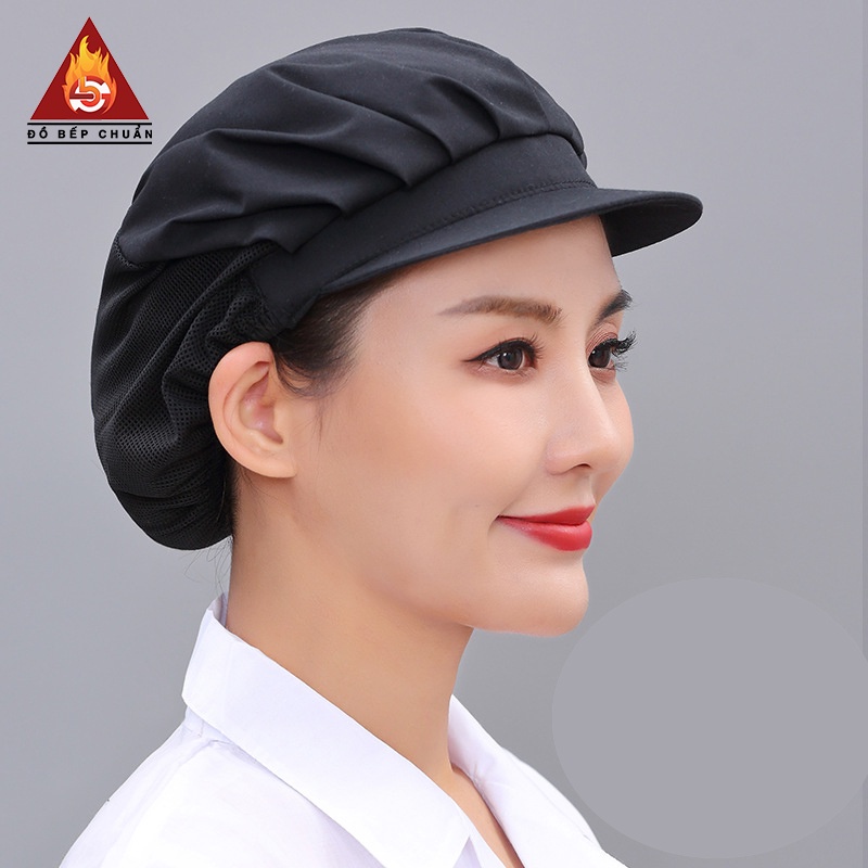 Mũ Lưới Trùm Đầu - Mũ Vành Có Lưới Thoát Khí Dành Cho Đầu Bếp Và Công Nhân Nhà Xưởng