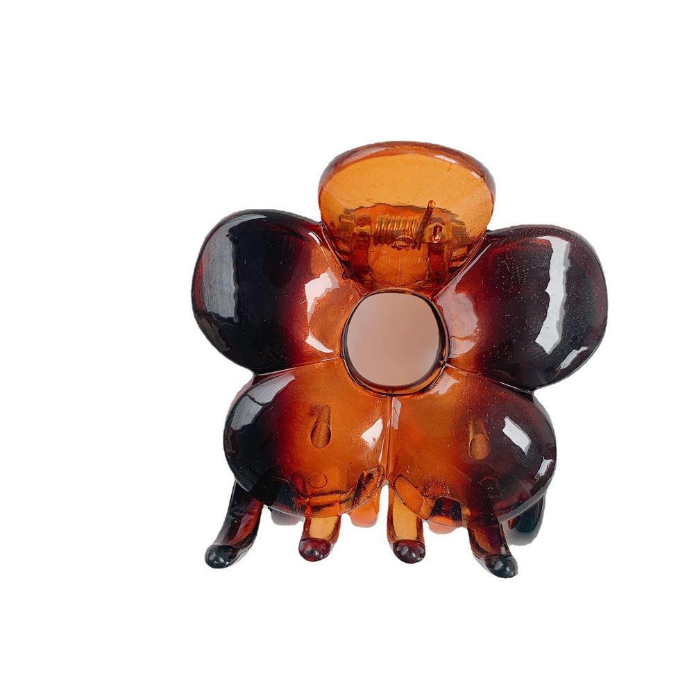 Kẹp tóc hỗ trợ rửa mặt Càng Cua Trong Suốt Họa Tiết Hình Học Bằng Acrylic Cho Nữ