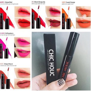 Son kem lì Chic Holic Long Lasting Fix Lip Lacquer 4.5ml (#02 Original Red)
