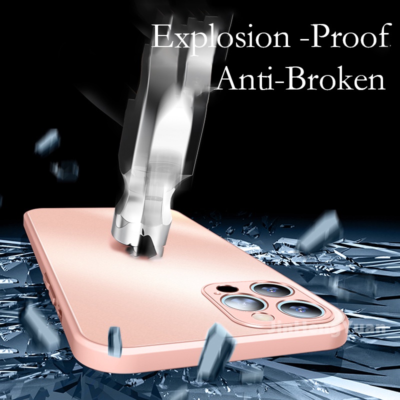 Ốp Điện Thoại Mặt Kính Nhám Chống Bám Vân Tay / Trầy Xước Cho IPhone 14 13 12 11 Pro Max XR X XS