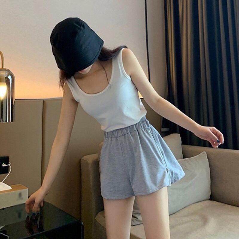 Quần đùi phối khoá kéo