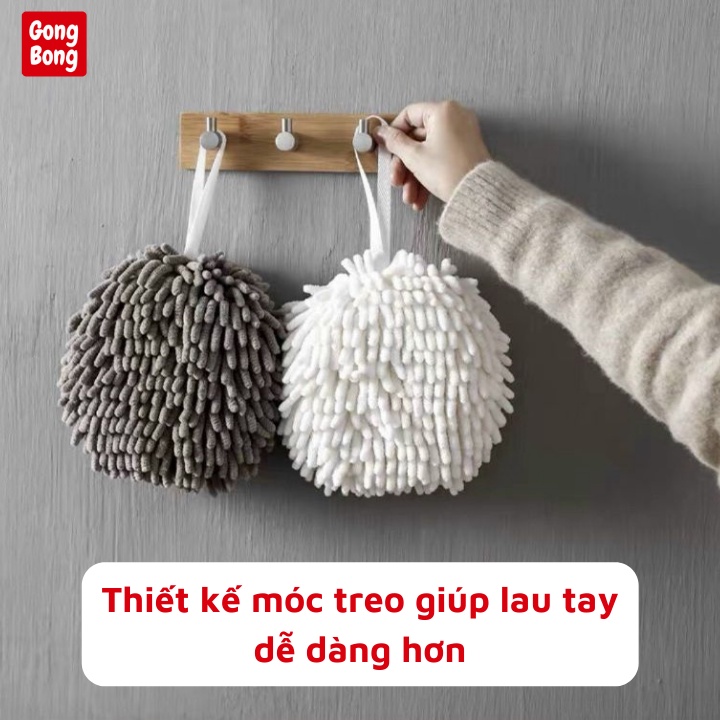 Khăn lau tay tròn san hô siêu thấm hút nước dành cho nhà bếp nhà tắm chất liệu vải bông siêu mềm mịn