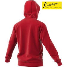 ÁO HOODIE CÓ MŨ ADIDAS MÀU ĐỎ DÀNH CHO NAM_XUẤT XỨ ANH QUỐC