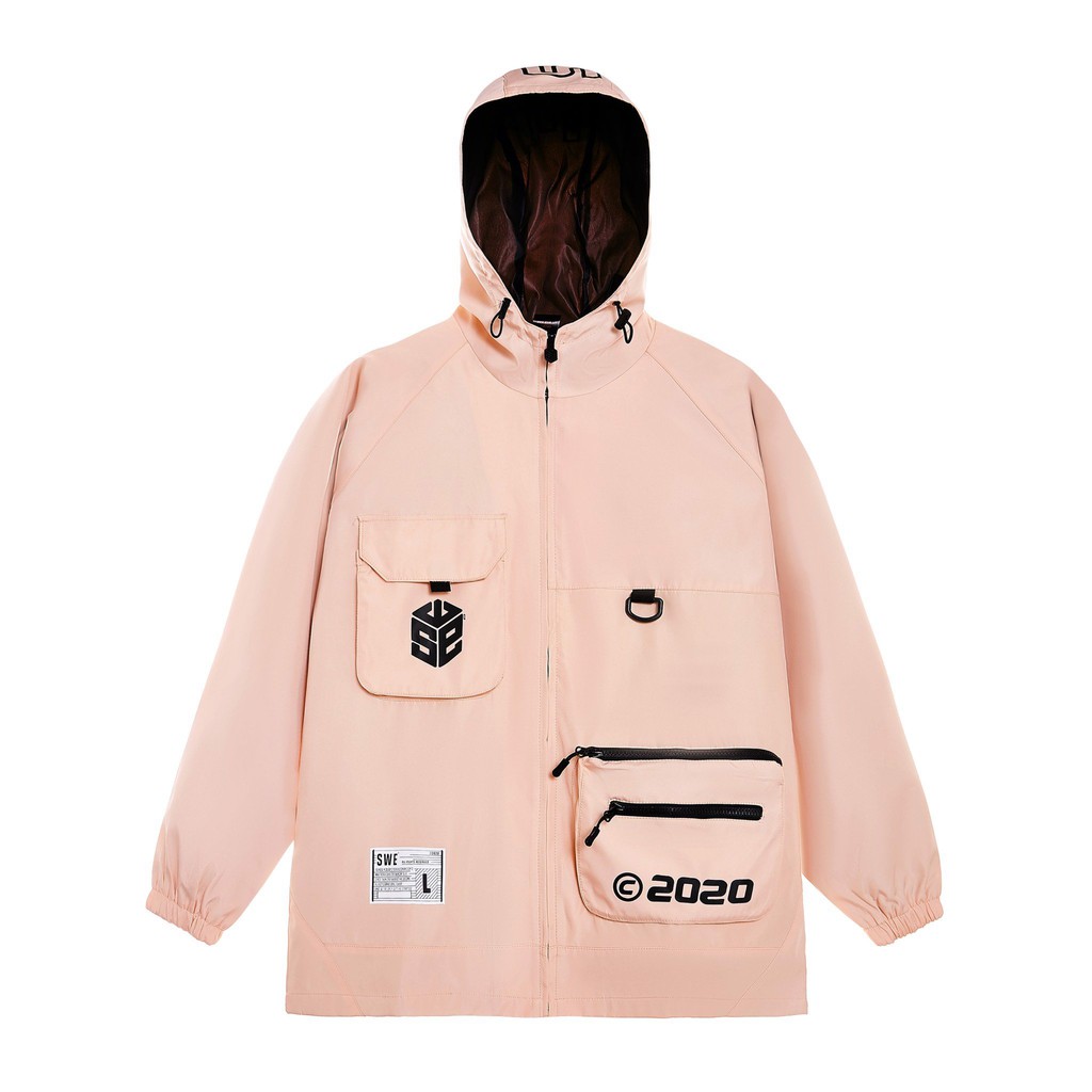 [CHÍNH HÃNG] Áo khoác dù SWE nam nữ túi hộp Đen / Hồng - SWE Box Jacket G2020 (Black-Pink)