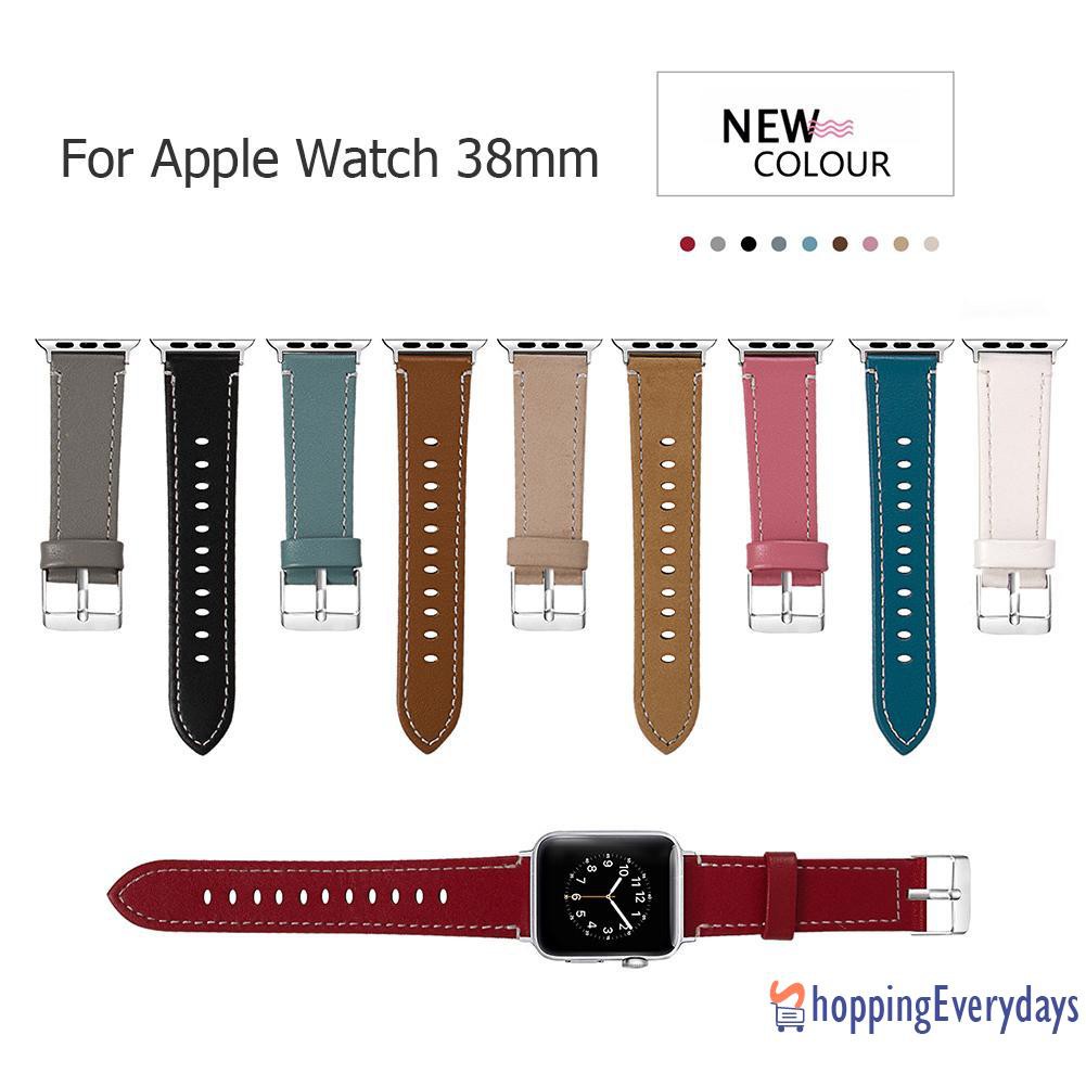 SV Dây Đeo Da Thay Thế Cho Đồng Hồ Thông Minh Apple Watch 38mm