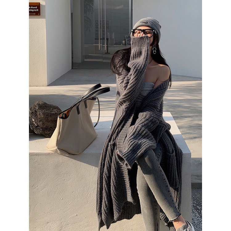 Áo cardigan  len dài