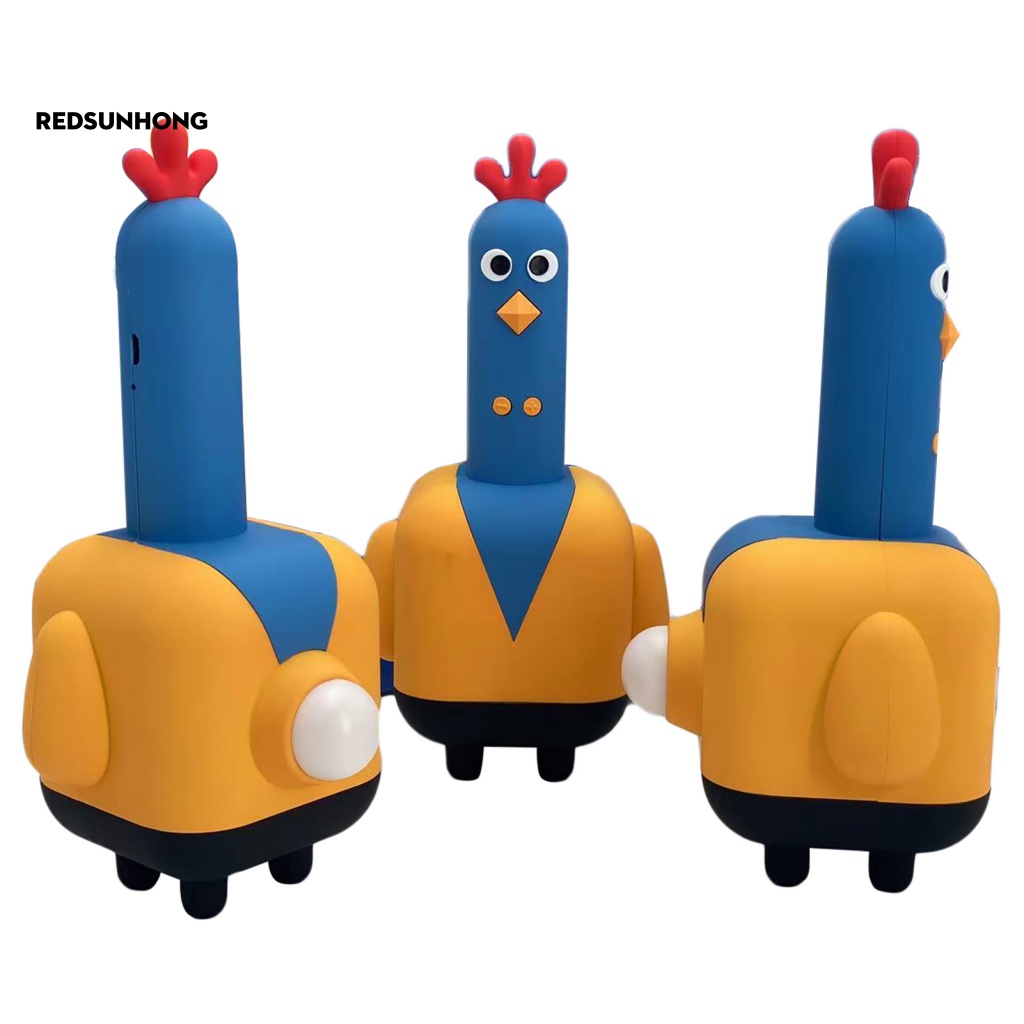 Hộp Nhạc Bluetooth 5.0 Hình Chú Gà Hoạt Hình Dễ Thương Có Đèn Ngủ Tiện Dụng