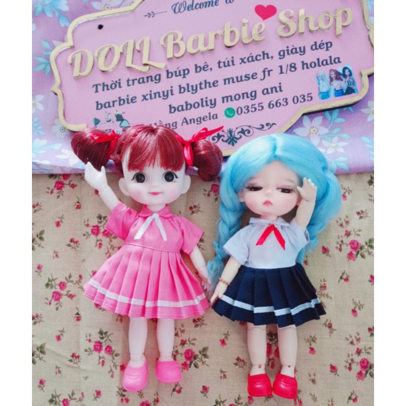 Bộ học sinh dễ thương cho doll 1:12 1/8