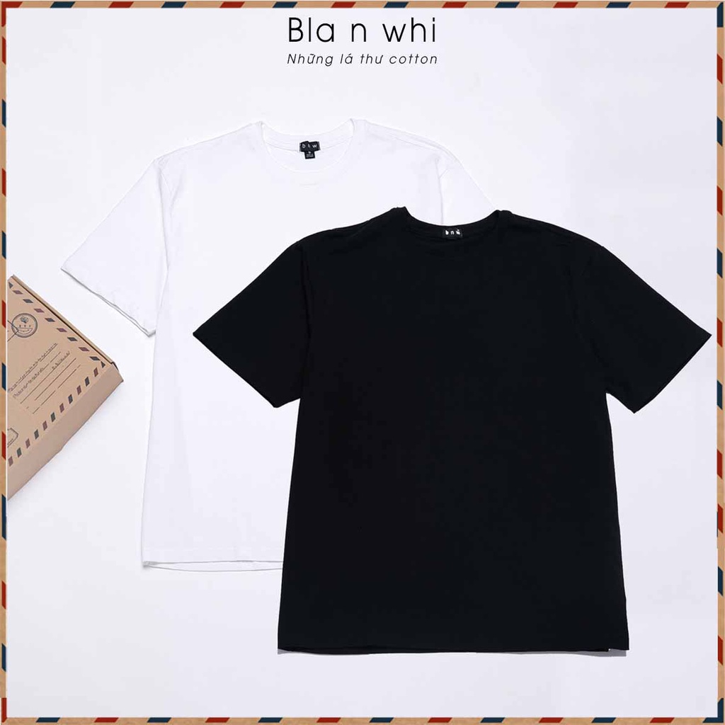 Áo thun nam nữ Unisex form rộng BNW phông trơn basic 2 màu Đen/Trắng chất cotton 100% cao cấp | BigBuy360 - bigbuy360.vn