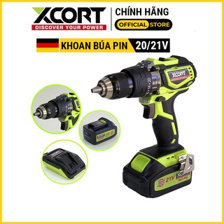 Máy khoan cầm tay búa - máy khoan pin có búa xcort 38nm