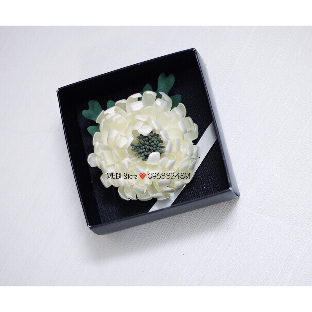 (Ảnh thật 100%) Hoa cài áo handmade mẫu hoa cúc size đại (9-10cm)