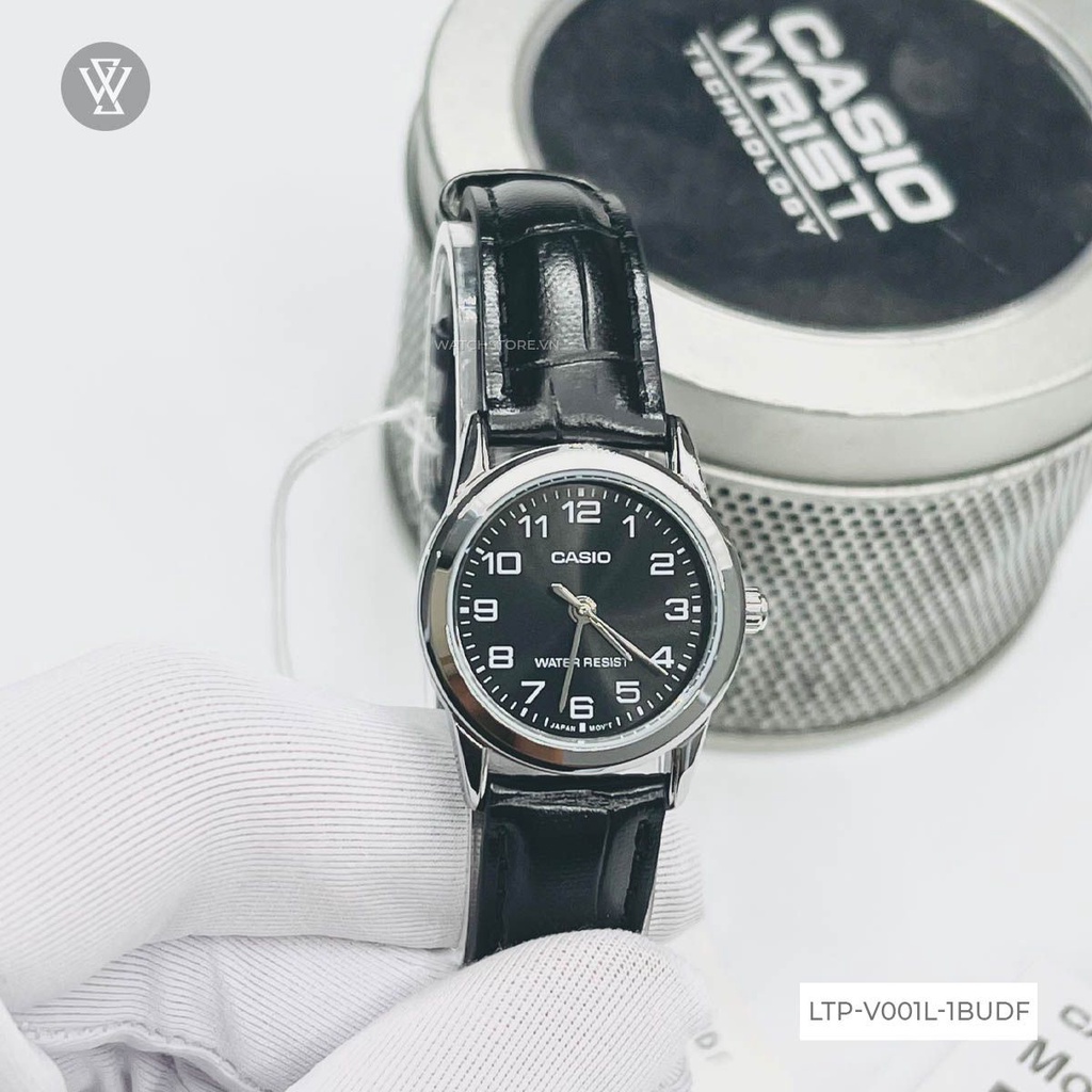 Đồng Hồ Quartz Nữ Casio WATCHSTORE LTP-V001L-1BUDF Thiết Kế Mặt Tròn Kính Khoáng 25mm, Dây Da, Vỏ Thép Không Gỉ Bền Bỉ