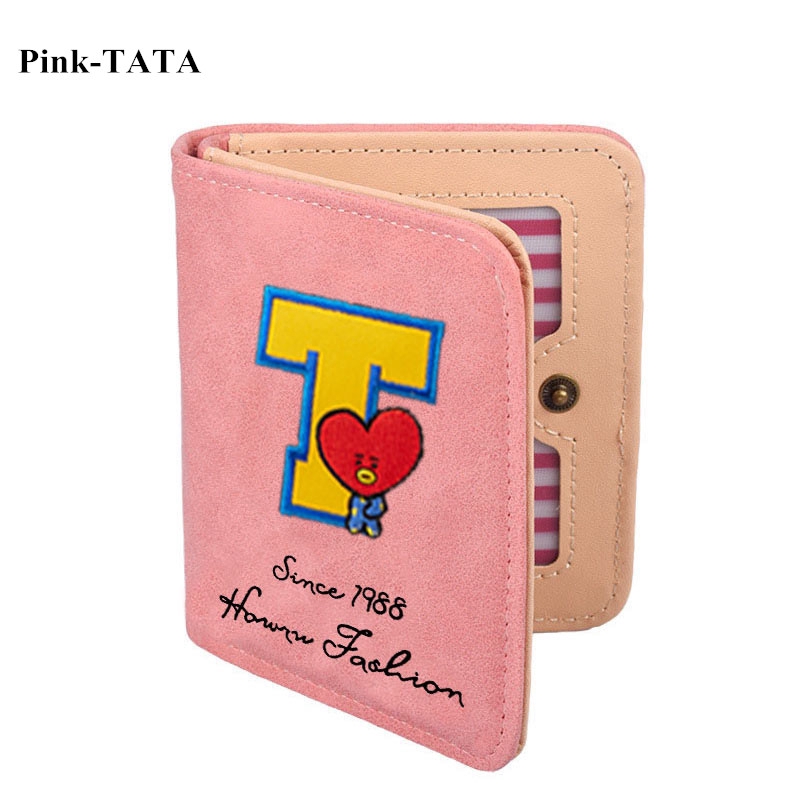 KPOP BT21 Short Wallet BTS Cartoon Card Pack Letter wallet