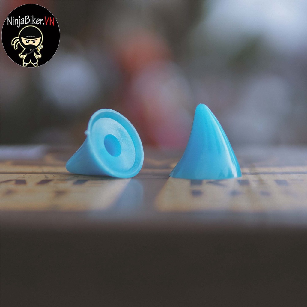 SƯNG MINI MÀU XANH DƯƠNG NHẠT GẮN NÓN BẢO HIỂM CUTE