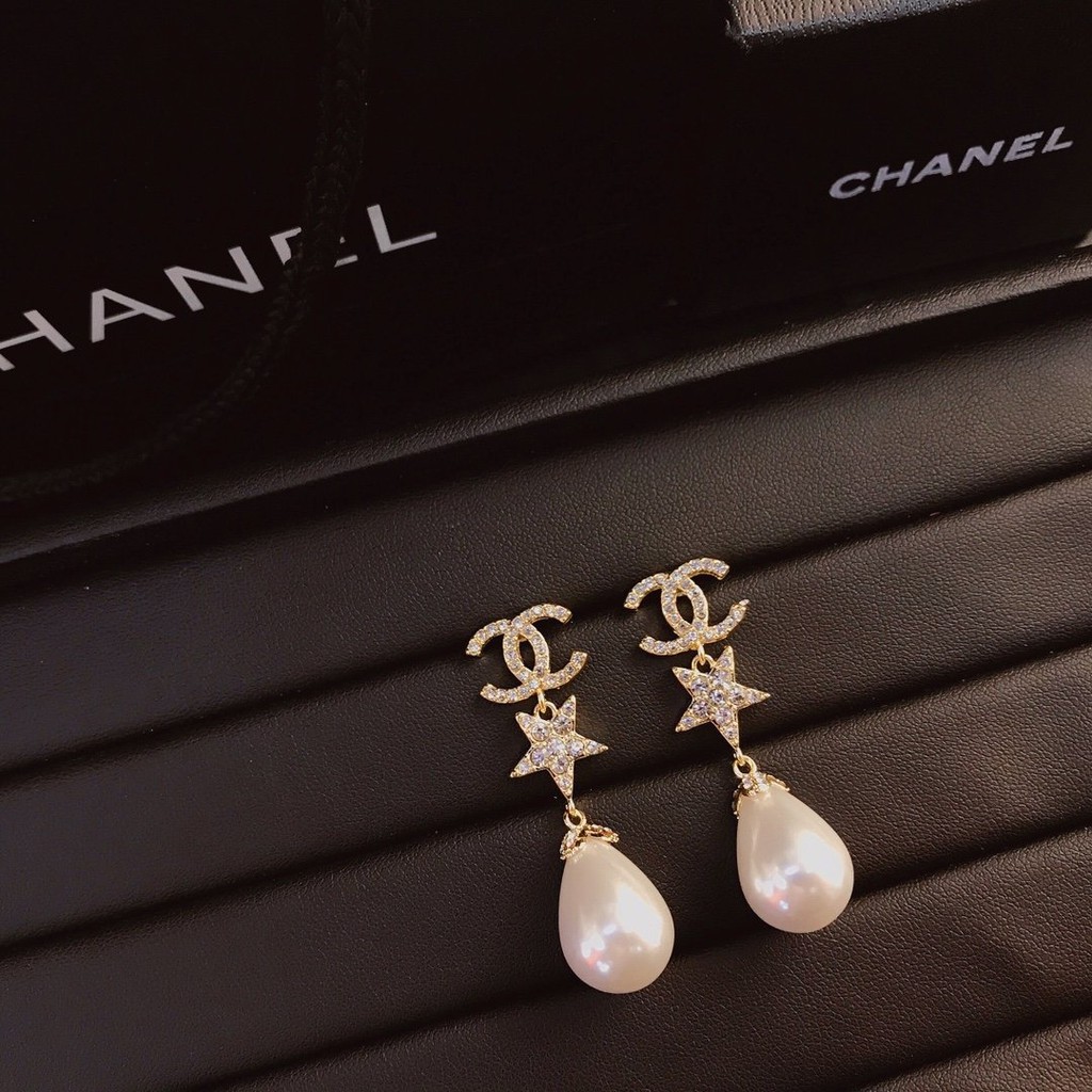 Bông Tai Mạ Bạc 925 Đính Đá Và Ngọc Trai Nhân Tạo Thời Trang