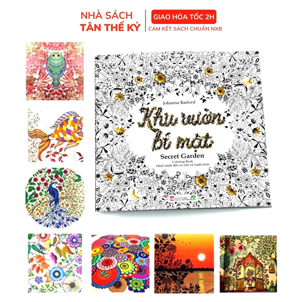 Sách Khu vườn bí mật tái bản 2020 (Sách tô màu Coloring book)