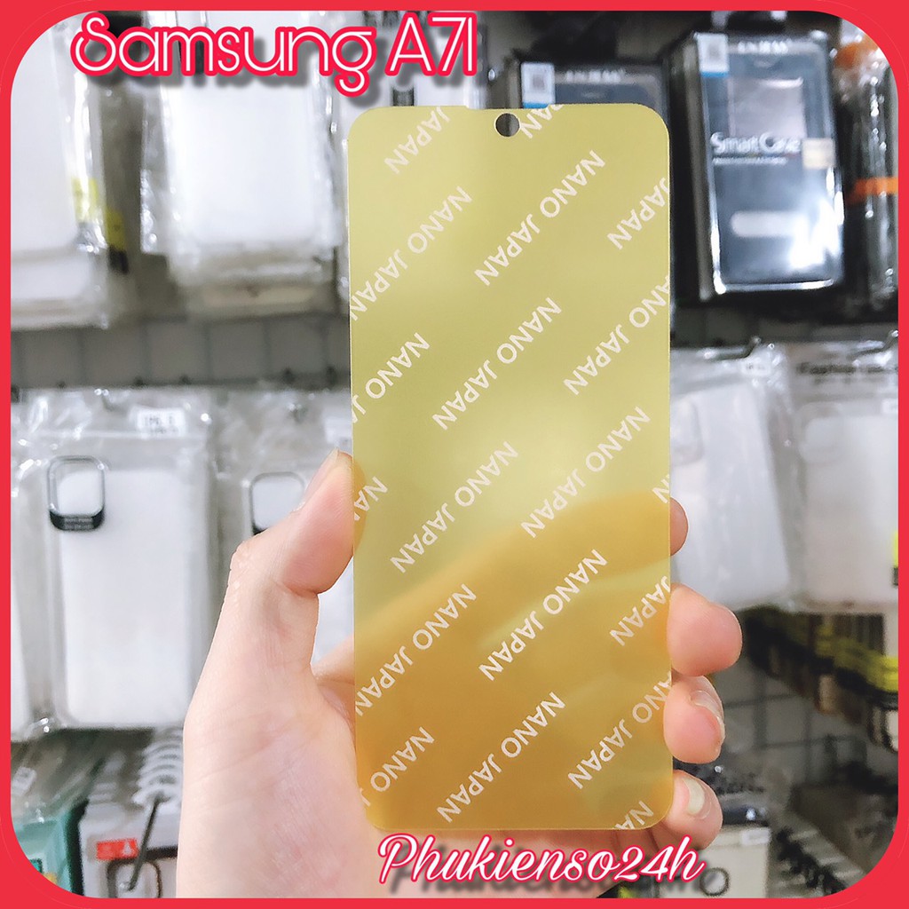 Kính cường lực Dẻo nano japan 9H cho Samsung A71 Full màn 98% siêu bền phukienso24h