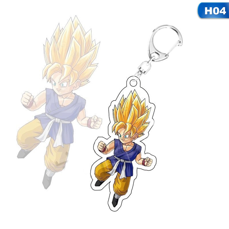 Móc Khóa Nhựa Acrylic Hình Nhân Vật Son Goku Kakarotto Vegeta Trong Phim Dragon Ball Z # 9618