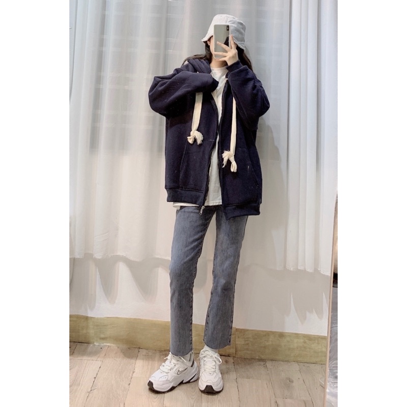 [Mã 12FASHIONSALE1 giảm 10K đơn 50K] áo lông hoodie khoá kéo siêu dày | BigBuy360 - bigbuy360.vn