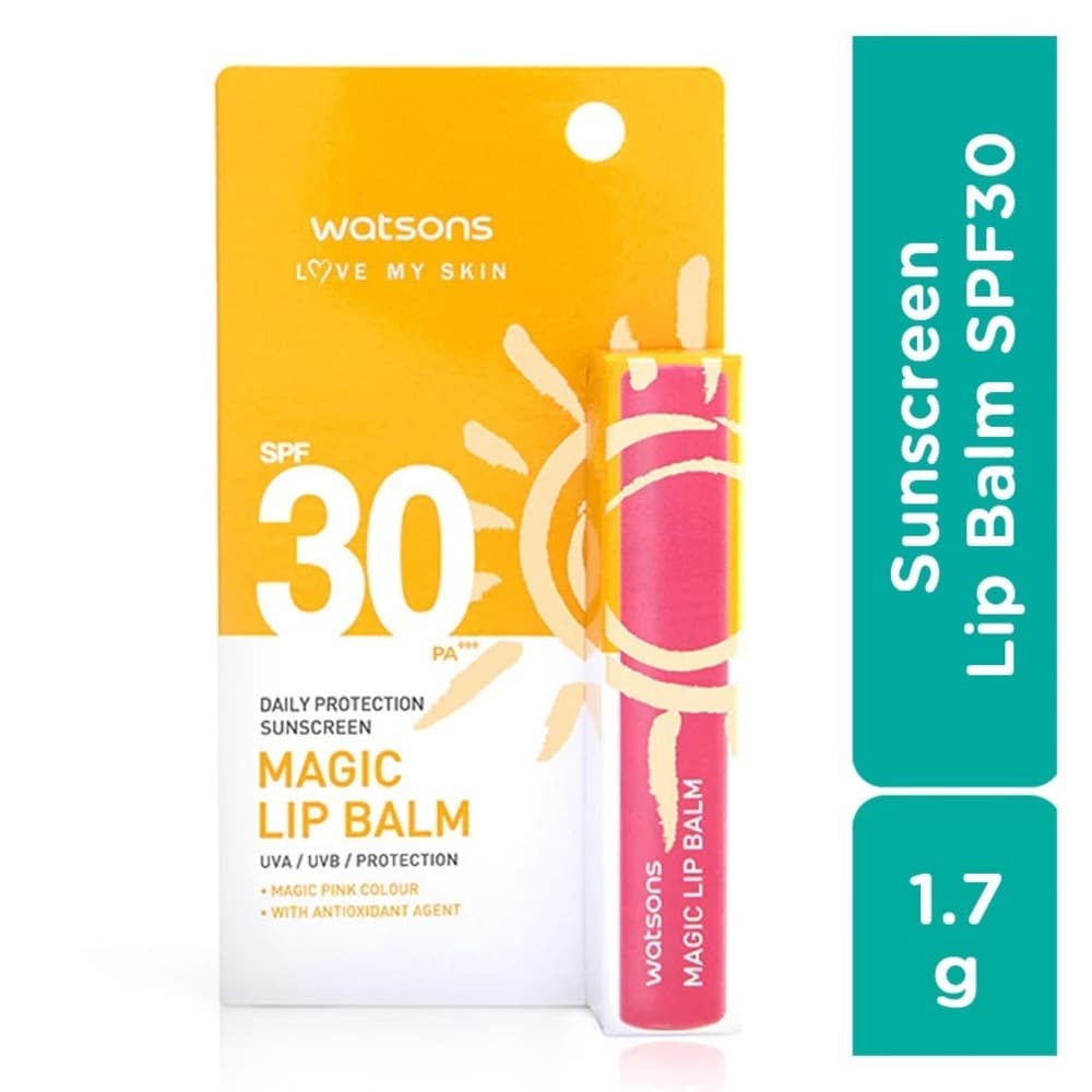 Son Dưỡng Môi Chống Nắng Watsons Daily Protection Sunscreen Magic Lip Balm SPF30 PA+++ 1.7g