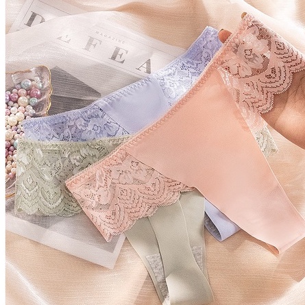Quần Lót Lọt Khe Bằng Vải Lạnh Cho Nữ Giới Có Size XL-L-M, 75-40kg IL099-6162